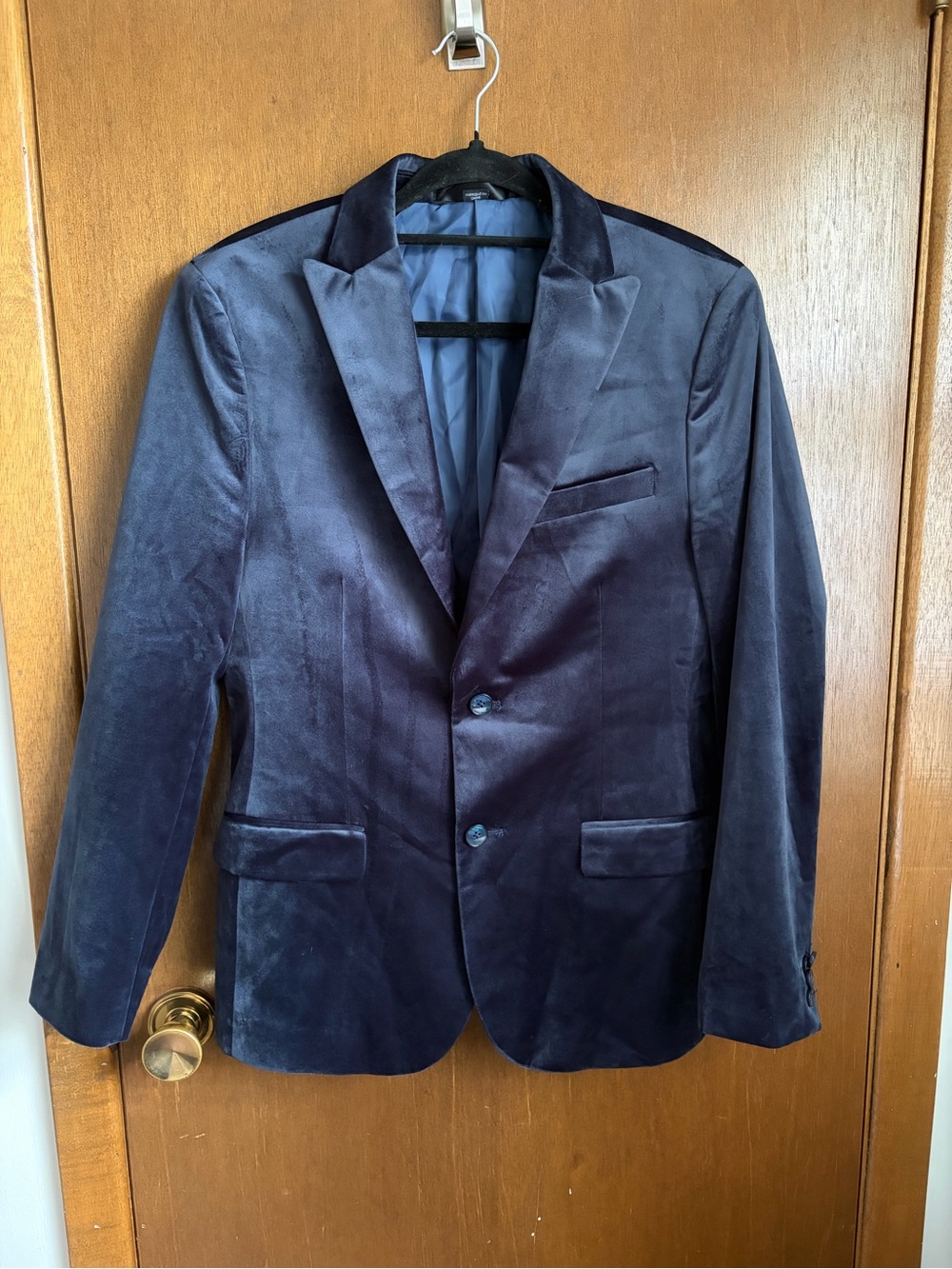 RW&CO. Navy Velvet Sport Coat Blazer